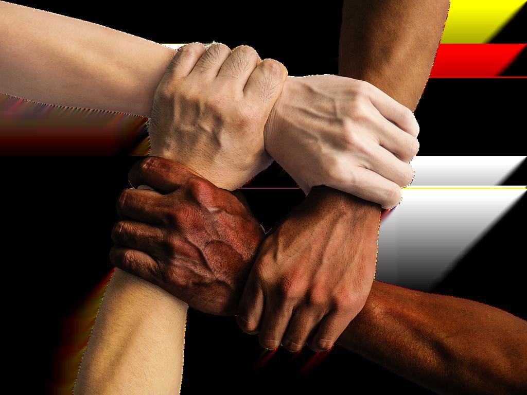 Team collaborating using digital communication tools